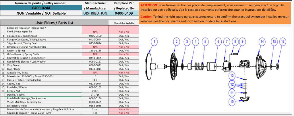 Drive clutch PWB 50/