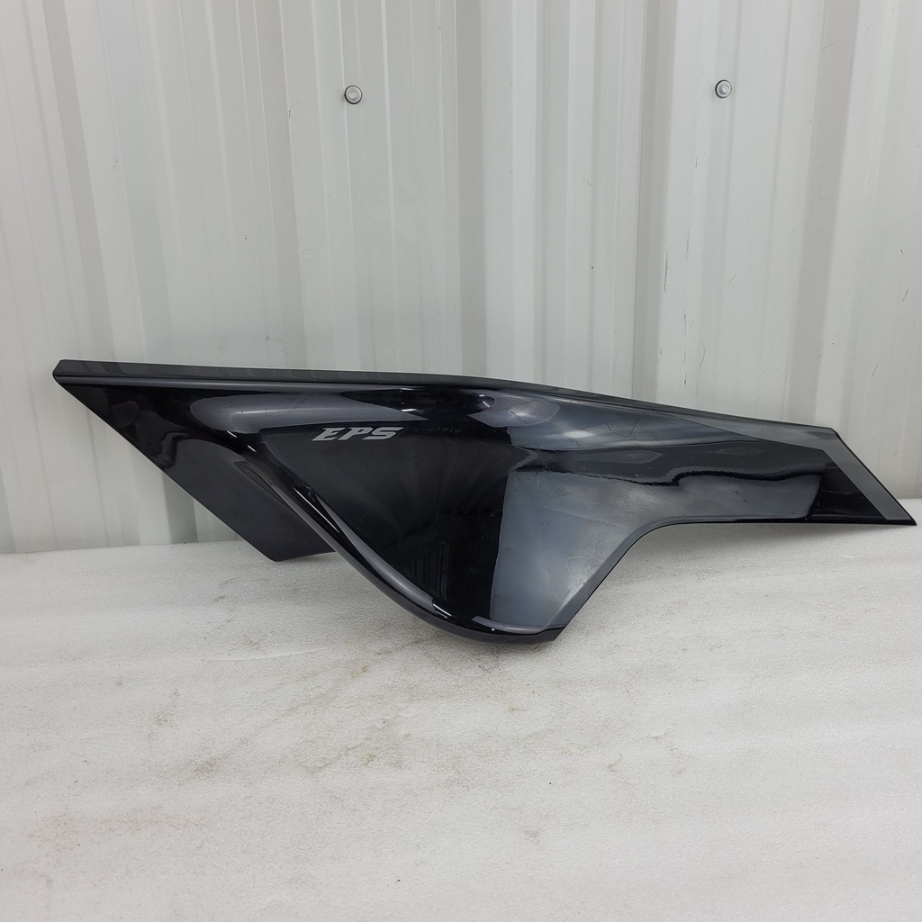 upper deco plate, rh headlight, nebula black nebula black