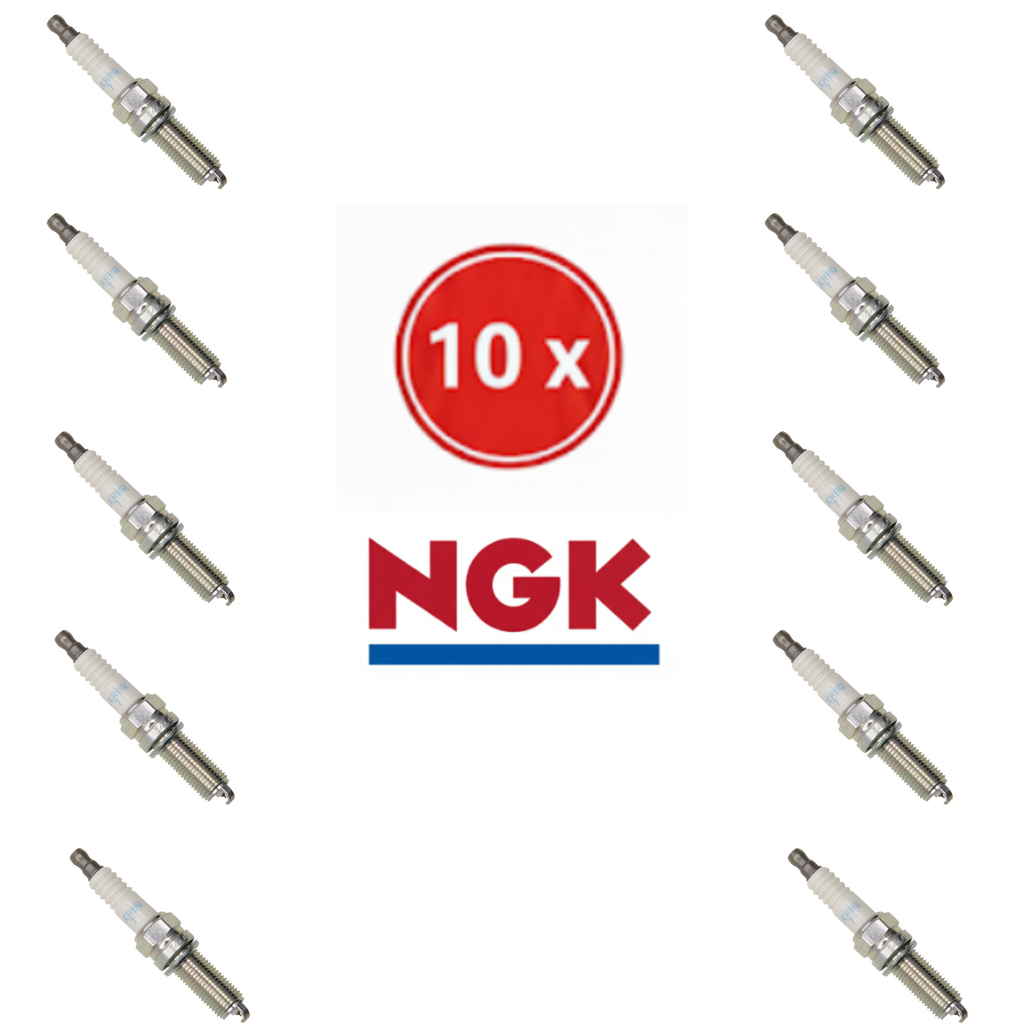 Set of 10 NGK Laser Iridium ILKR8Q7 Spark Plugs - Original Equipment for BRP 900 ACE Turbo Engine (Ski-Doo/Sea-Doo)