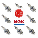 NGK-Lot de 10 Bougies NGK BPMR7A - La Référence pour Scie à Chaîne, Souffleuse & Coupe-Herbe (Stihl/Husqvarna)-BPMR7A
